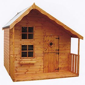 wooden play house with stable door