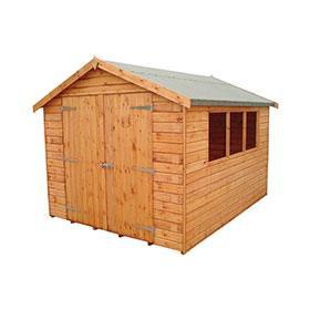 Apex shed with double doors