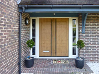residential house with a double door made by Solidor